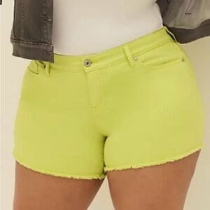 Women’s Torrid Shorts.  Lime Green. Size 12.  Worn just a couple of times.